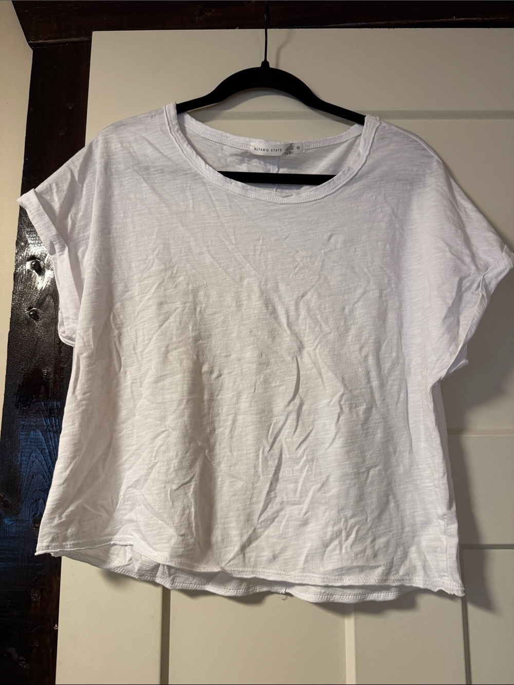 Madewell White Crewneck Short Sleeve Tee